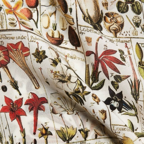 Alice + Olivia Women’s Joy Illustrated Silk Blouse Size L - Picture 6 of 10